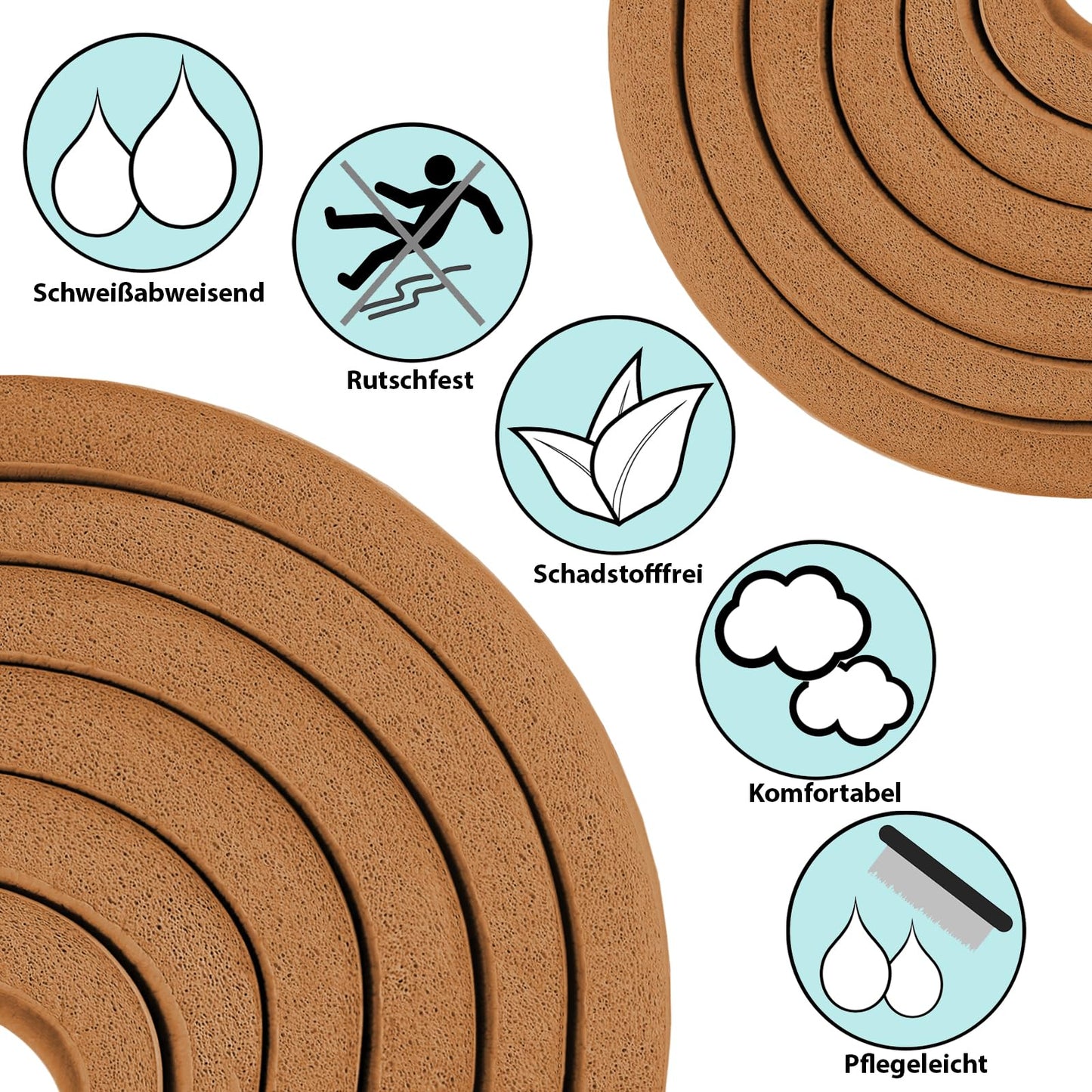 ALPIDEX Yogamatte 183 x 60 x 0,8 cm phthalatfreie Fitnessmatte mit Tragegurt, rutschfest, für Gymnastik, Pilates, Sport, Physiotherapie, HiiT, Yoga, Training und Schlafmatte, hautfreundlich