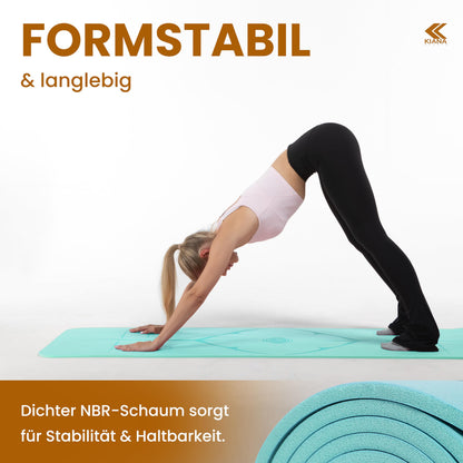 Yogamatte Rutschfest Gelenkschonend - 2 Dicken 1,0 & 1,5 cm NBR