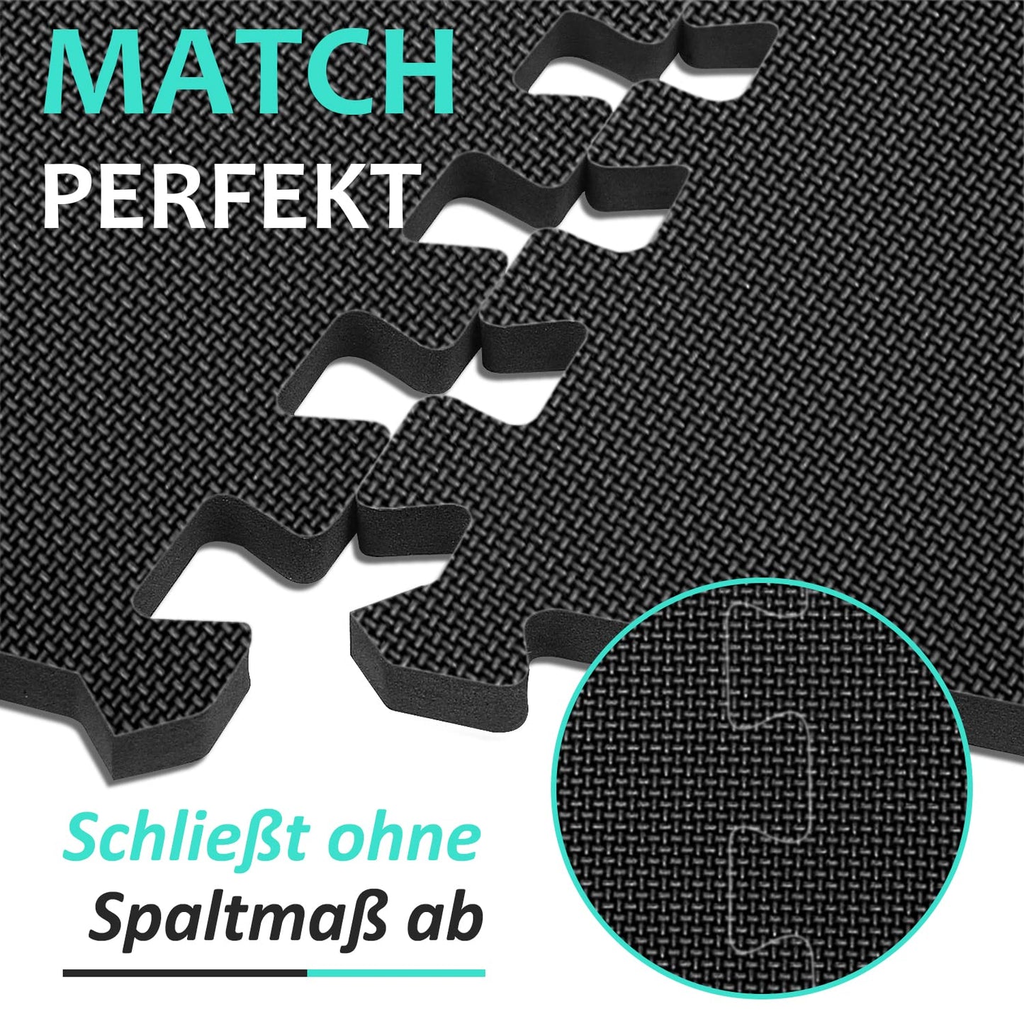 Bodenschutzmatten Fitness Puzzlematten 31x31cm - EVA Schutzmatte