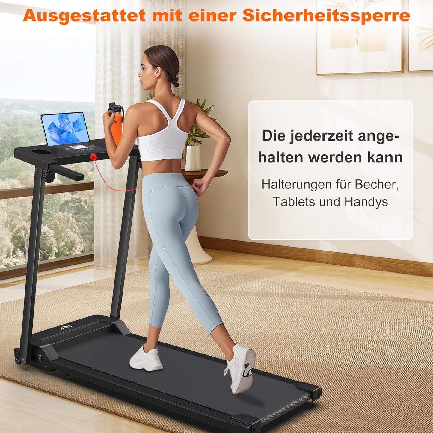 Laufband 10 km/h Tablet Halterung Heimtraining
