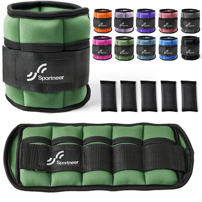 Knöchelgewichte Verstellbar 2er Pack - 0,45-2,25kg pro Knöchel