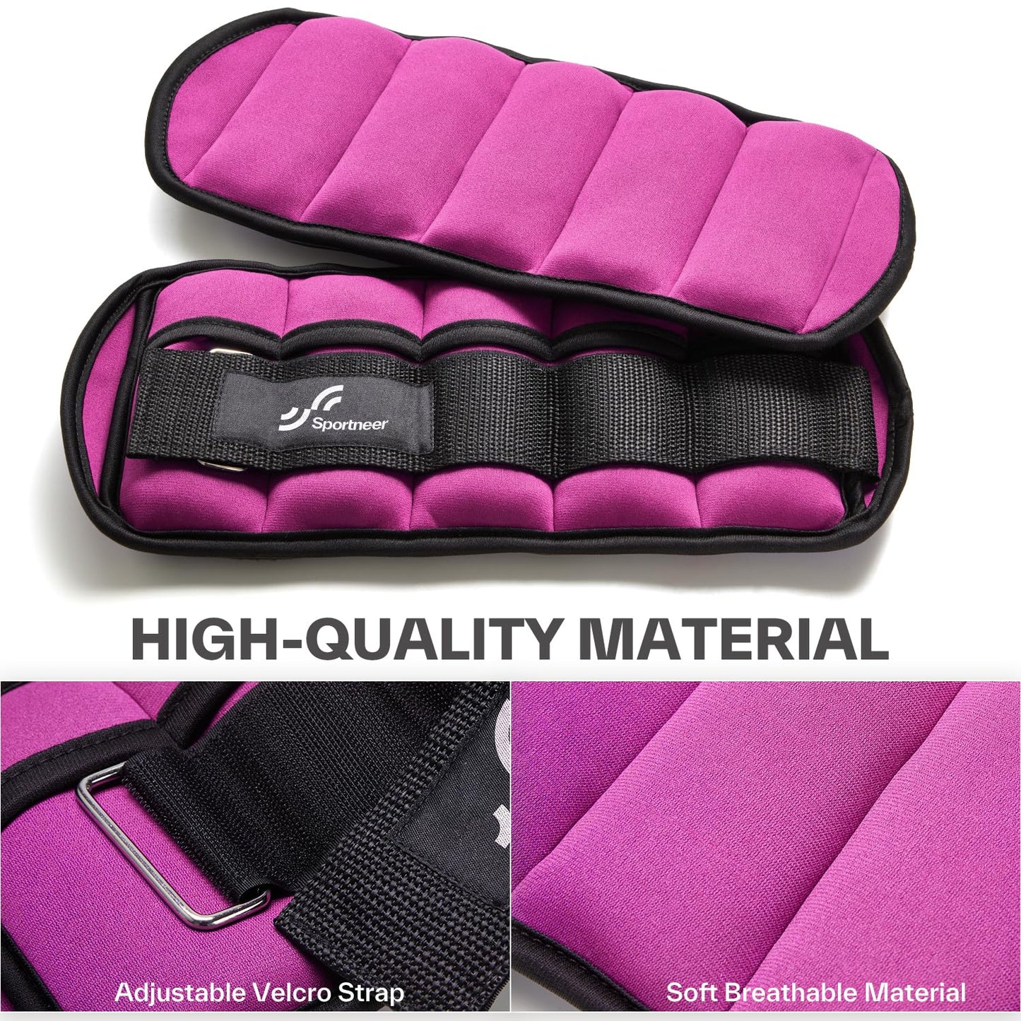 Knöchelgewichte Verstellbar 2er Pack - 0,45-2,25kg pro Knöchel