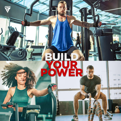 RDX Fitnesshandschuhe Maya Leder - 50cm Handgelenkschutz Gepolstert