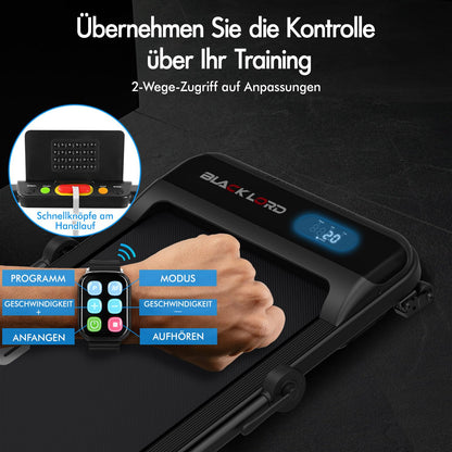 Laufband Walking Pad Klappbar 2,2 PS - Bluetooth LED bis 120kg