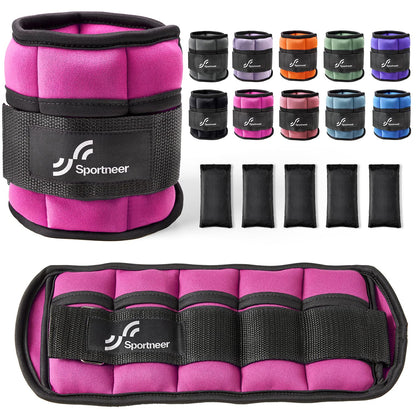 Knöchelgewichte Verstellbar 2er Pack - 0,45-2,25kg pro Knöchel