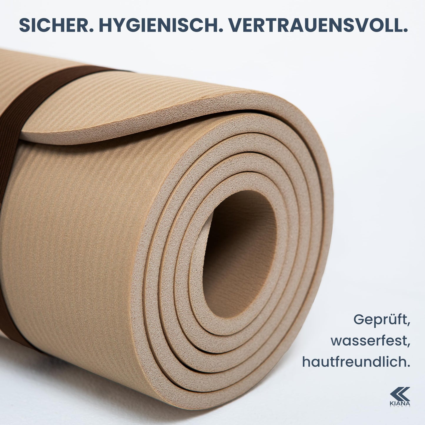 Yogamatte Rutschfest Gelenkschonend - 2 Dicken 1,0 & 1,5 cm NBR