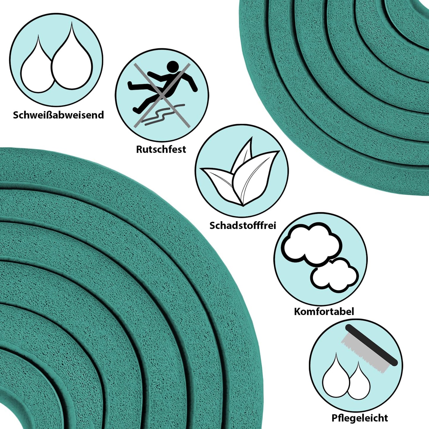 ALPIDEX Yogamatte 183 x 60 x 0,8 cm phthalatfreie Fitnessmatte mit Tragegurt, rutschfest, für Gymnastik, Pilates, Sport, Physiotherapie, HiiT, Yoga, Training und Schlafmatte, hautfreundlich