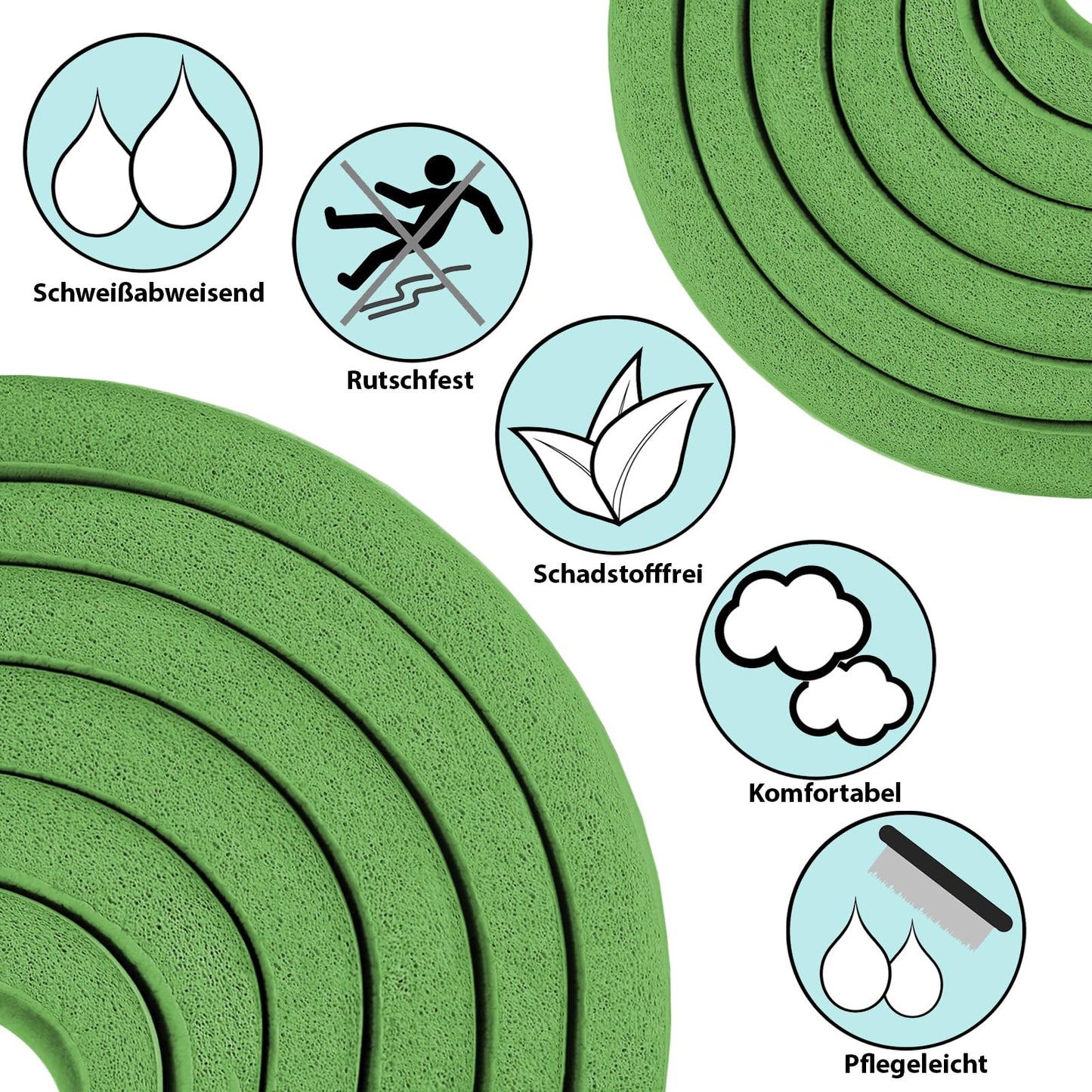 ALPIDEX Yogamatte 183 x 60 x 0,8 cm phthalatfreie Fitnessmatte mit Tragegurt, rutschfest, für Gymnastik, Pilates, Sport, Physiotherapie, HiiT, Yoga, Training und Schlafmatte, hautfreundlich