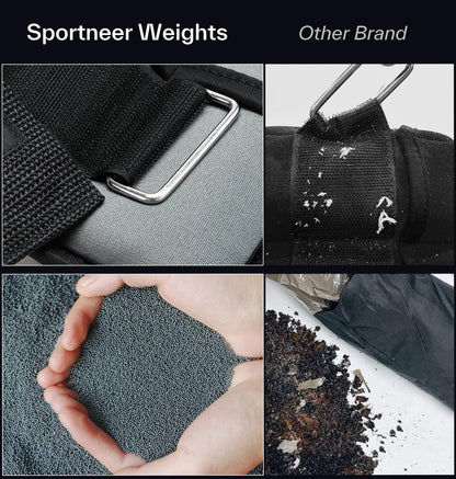 Knöchelgewichte Verstellbar 2er Pack - 0,45-2,25kg pro Knöchel