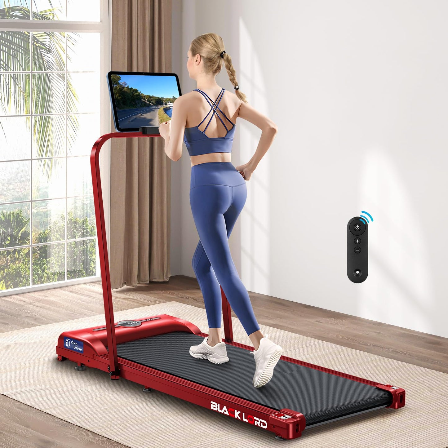 Laufband Walking Pad Klappbar 2,2 PS - Bluetooth LED bis 120kg