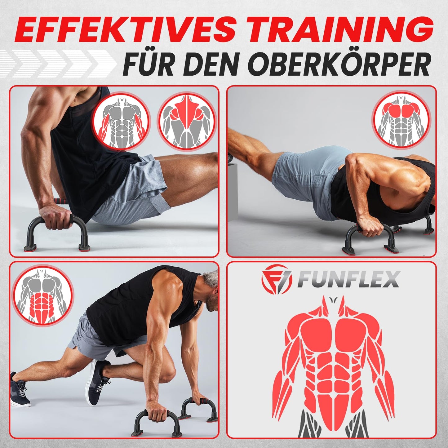 Push Up Bars stabil kompakt für Heimtraining
