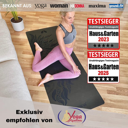 Yogamatte Naturkautschuk Ultra Grip - Extra Breit 68cm 4mm