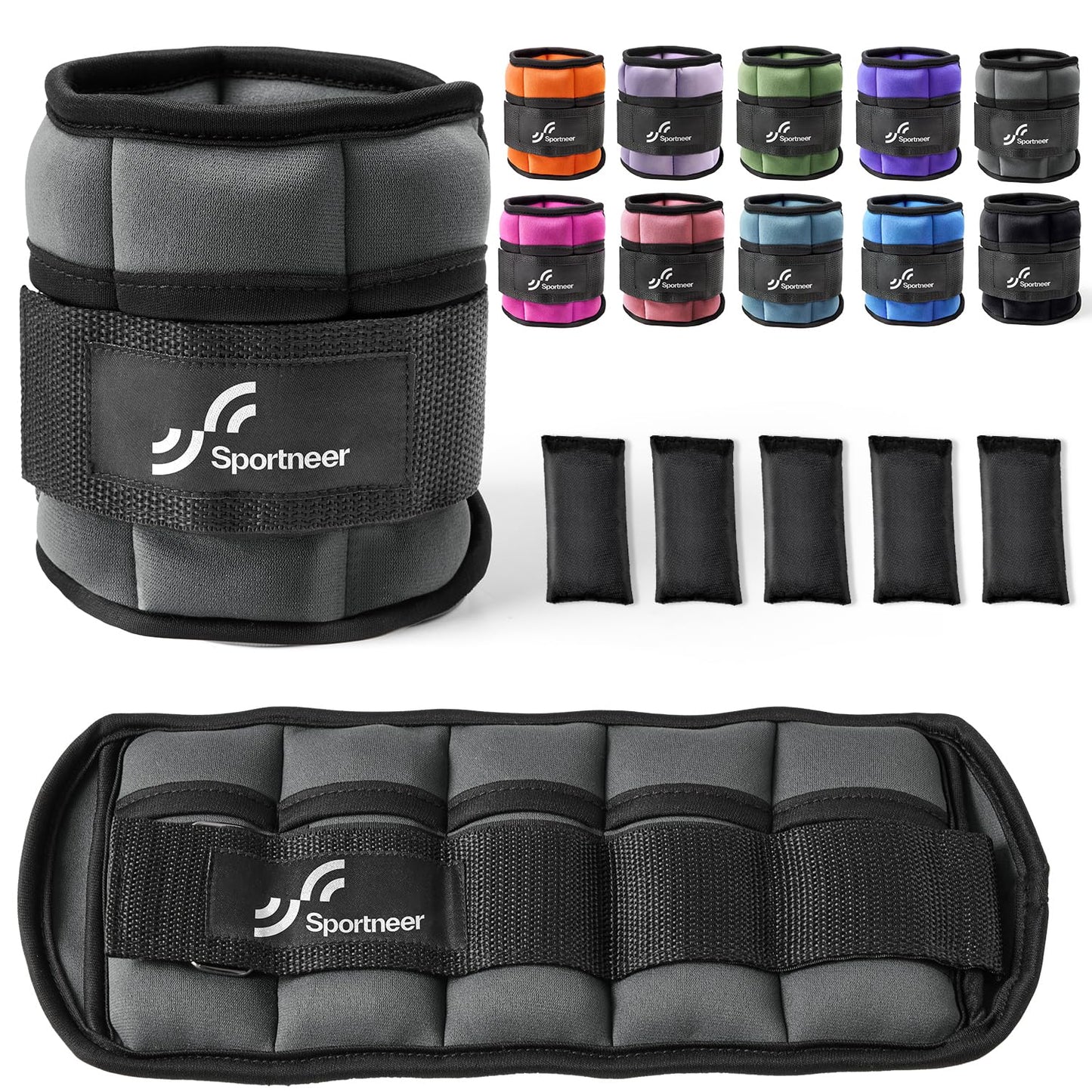 Knöchelgewichte 5 Gewichtssäcke Neopren rosa
