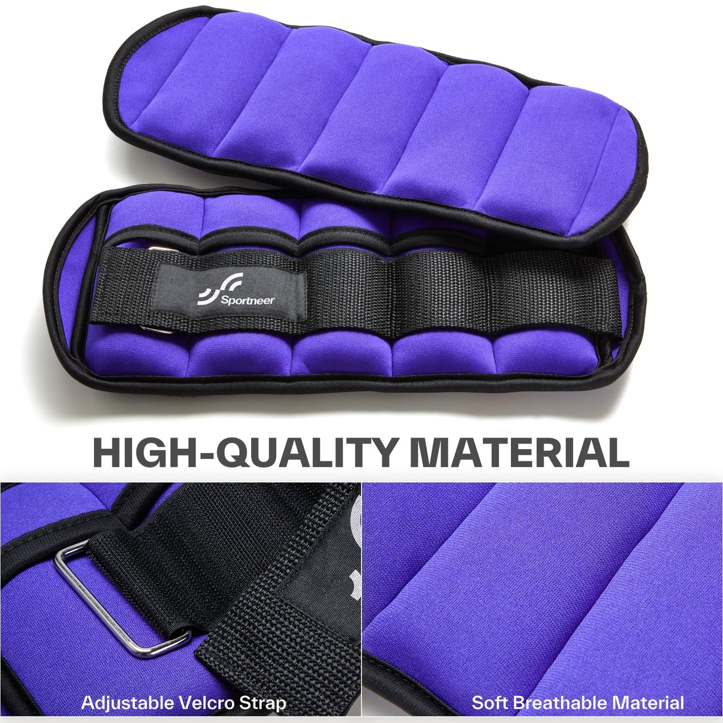 Knöchelgewichte Verstellbar 2er Pack - 0,45-2,25kg pro Knöchel