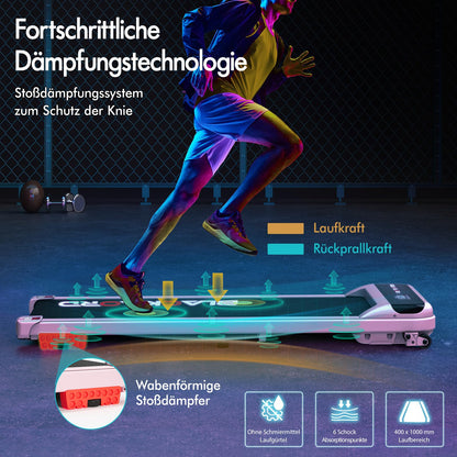 Laufband Walking Pad Klappbar 2,2 PS - Bluetooth LED bis 120kg