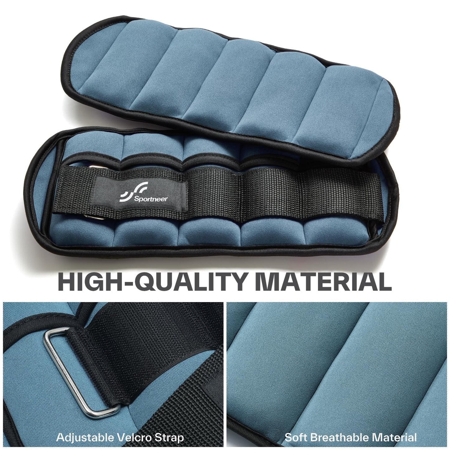 Knöchelgewichte Verstellbar 2er Pack - 0,45-2,25kg pro Knöchel