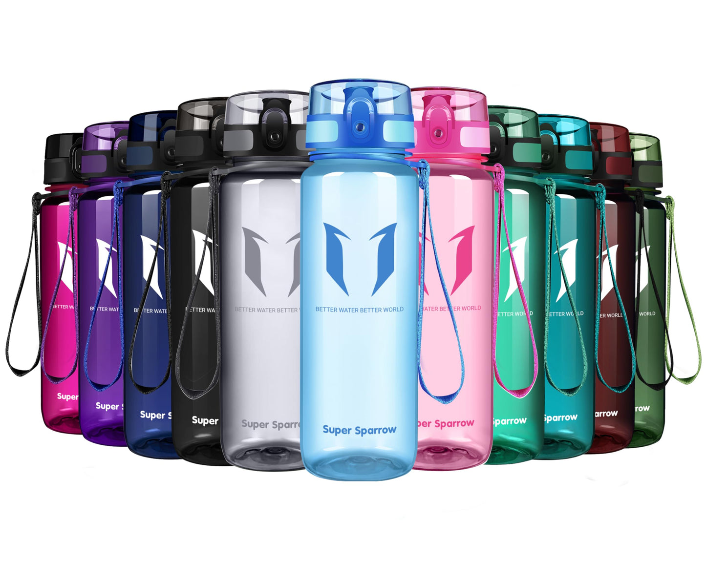 Trinkflasche Tritan BPA-frei - 4 Größen 350-1000ml Auslaufsicher