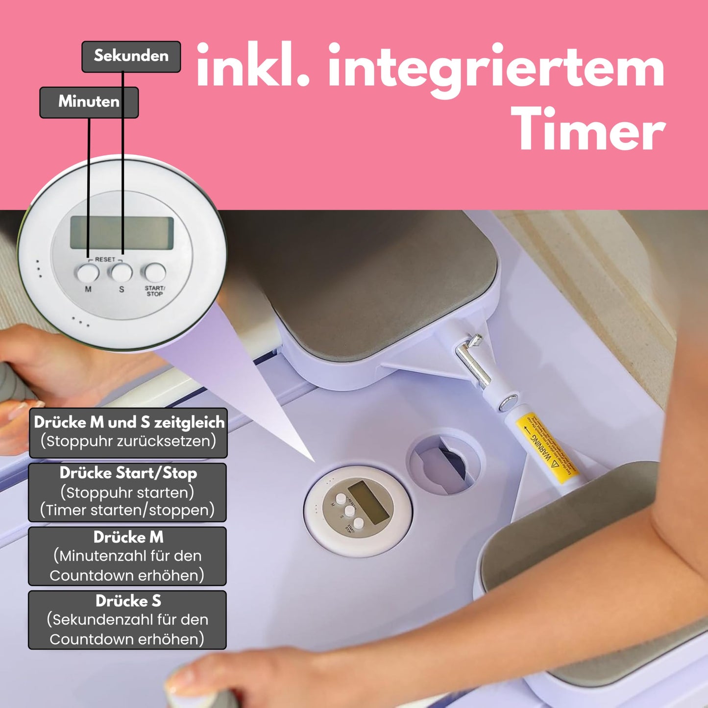 Pro – Klappbarer Pilates-Reformer & Heimtrainer – Über 50 Übungen mit Videoanleitungen – Inklusive Timer, Widerstandsbändern, Griffen & Kniepolstern – Ganzkörpertraining