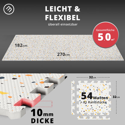 Bodenschutzmatten Puzzlematten 18 Teile - EVA Schutzmatte 1,67m²