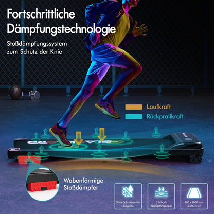 Laufband Walking Pad Klappbar 2,2 PS - Bluetooth LED bis 120kg