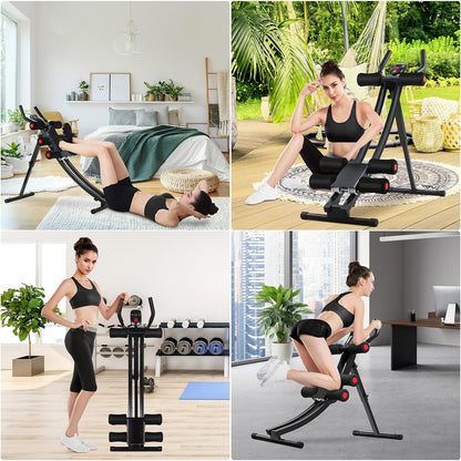 Bauchmuskeltrainer Klappbar mit LCD - 4 Widerstandsstufen bis 120kg