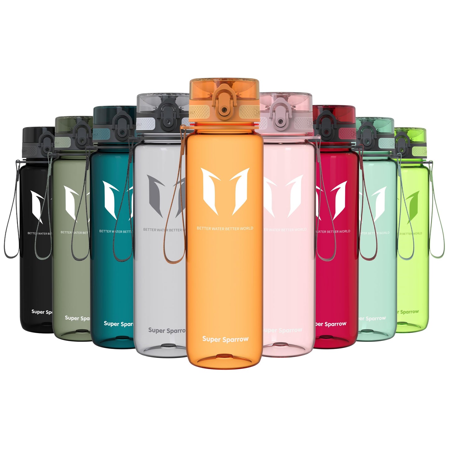 Trinkflasche Tritan BPA-frei - 4 Größen 350-1000ml Auslaufsicher