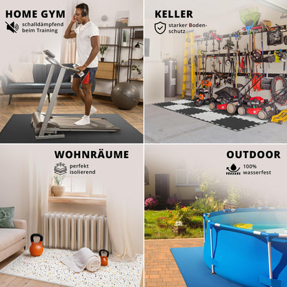 Bodenschutzmatten Puzzlematten 18 Teile - EVA Schutzmatte 1,67m²