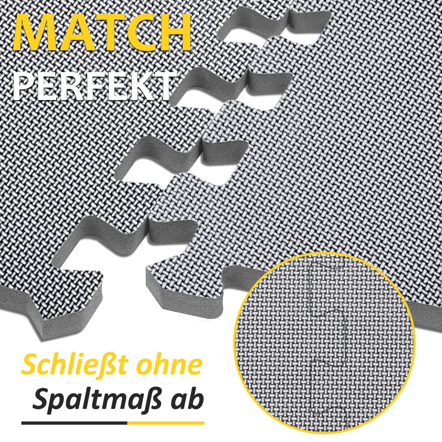 Bodenschutzmatten Fitness Puzzlematten 31x31cm - EVA Schutzmatte