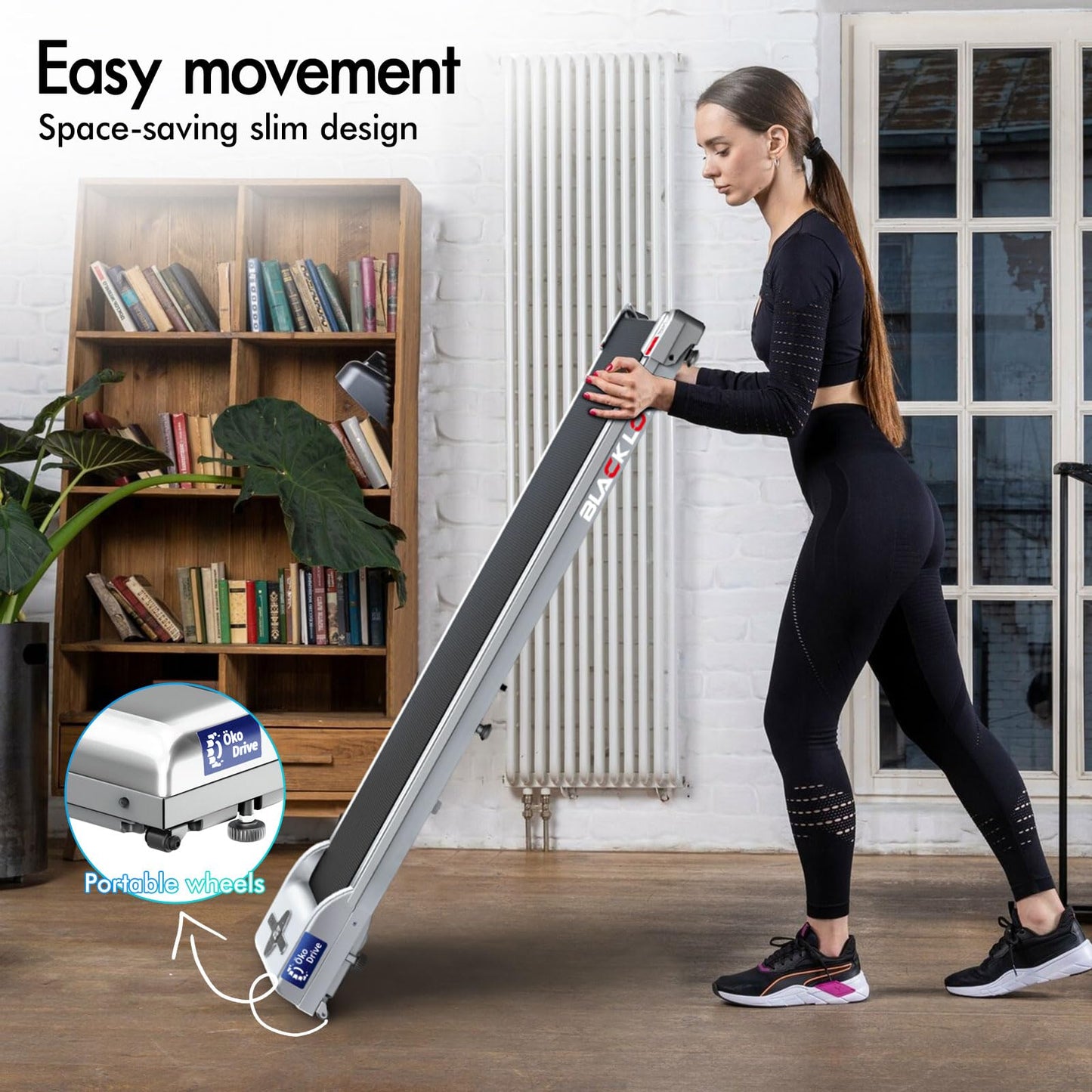 Laufband Walking Pad Klappbar 2,2 PS - Bluetooth LED bis 120kg