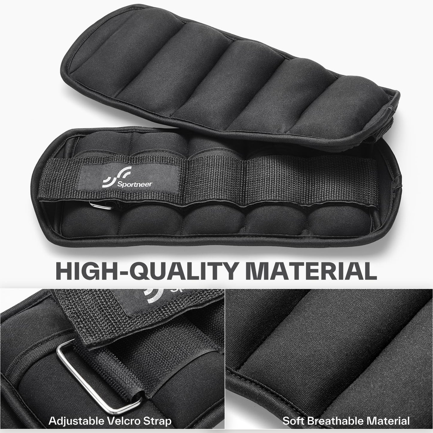 Knöchelgewichte Verstellbar 2er Pack - 0,45-2,25kg pro Knöchel