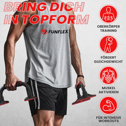 Liegestützgriffe FUNFLEX Brusttraining Armtraining
