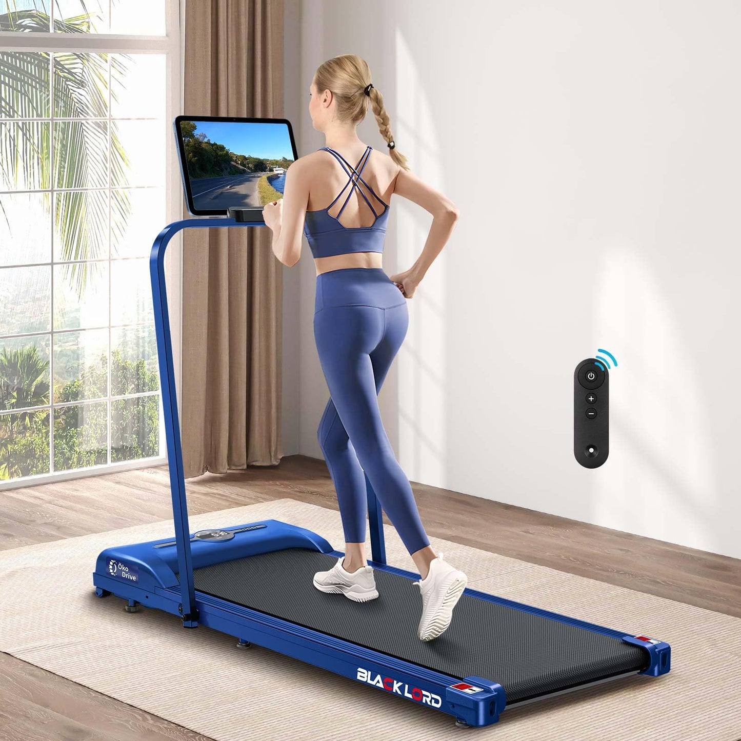 Laufband Walking Pad Klappbar 2,2 PS - Bluetooth LED bis 120kg