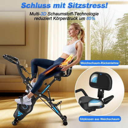 Heimtrainer Fahrrad 5-in-1 Klappbar - 16 Stufen 10dB Leise bis 160kg