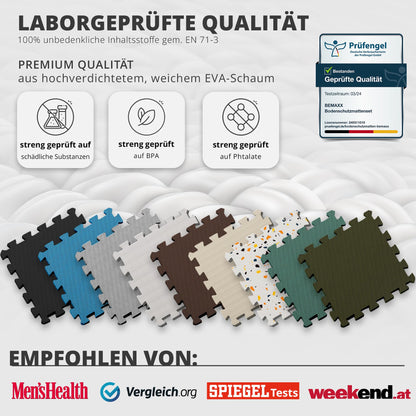 Bodenschutzmatten Puzzlematten 18 Teile - EVA Schutzmatte 1,67m²