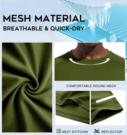 Sport T-Shirt Herren 3er/5er Pack - Atmungsaktiv & Schnelltrocknend