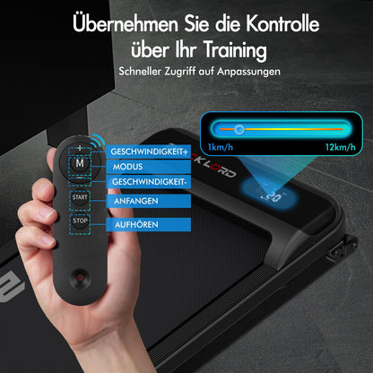 Laufband Walking Pad Klappbar 2,2 PS - Bluetooth LED bis 120kg