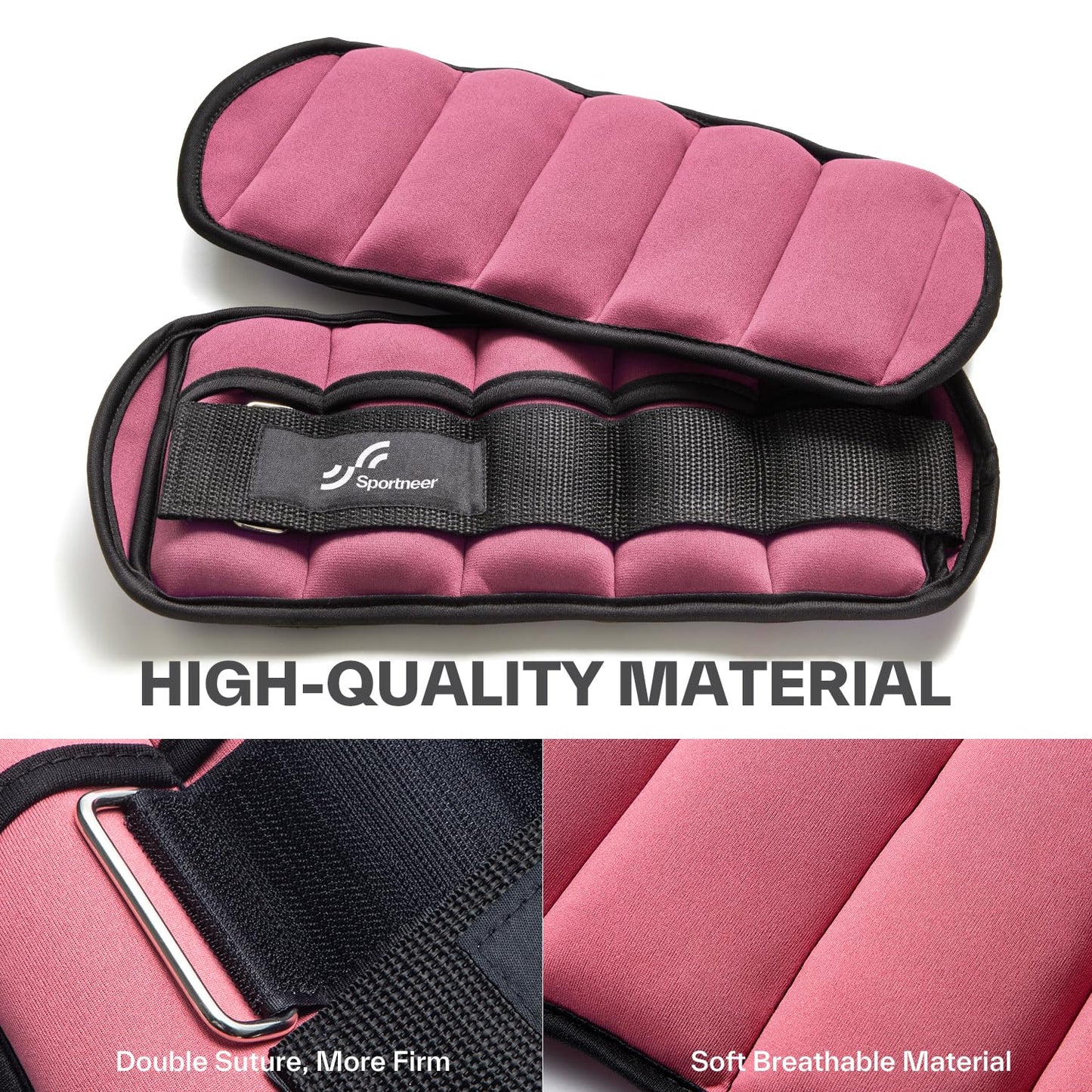 Knöchelgewichte Verstellbar 2er Pack - 0,45-2,25kg pro Knöchel