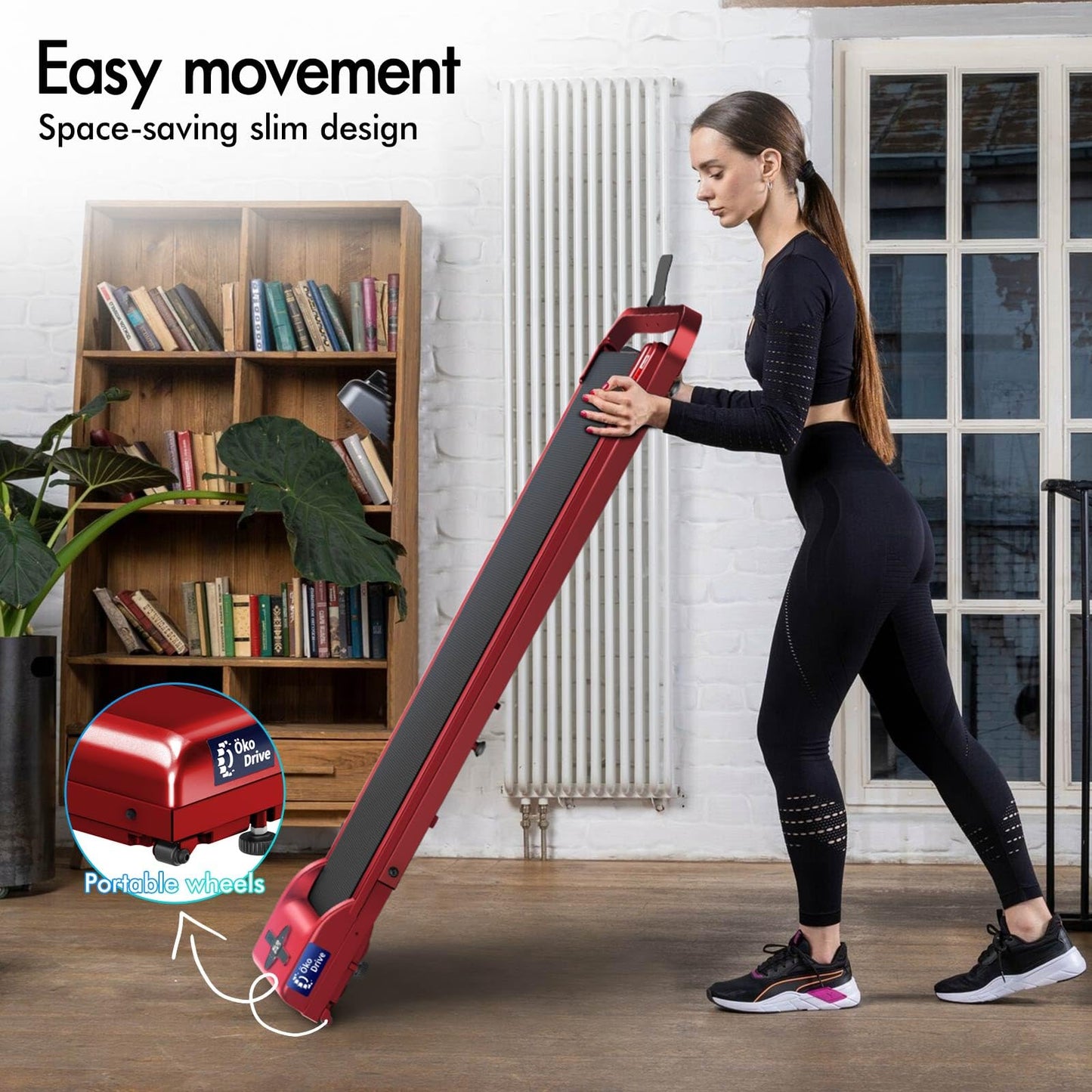 Laufband Walking Pad Klappbar 2,2 PS - Bluetooth LED bis 120kg