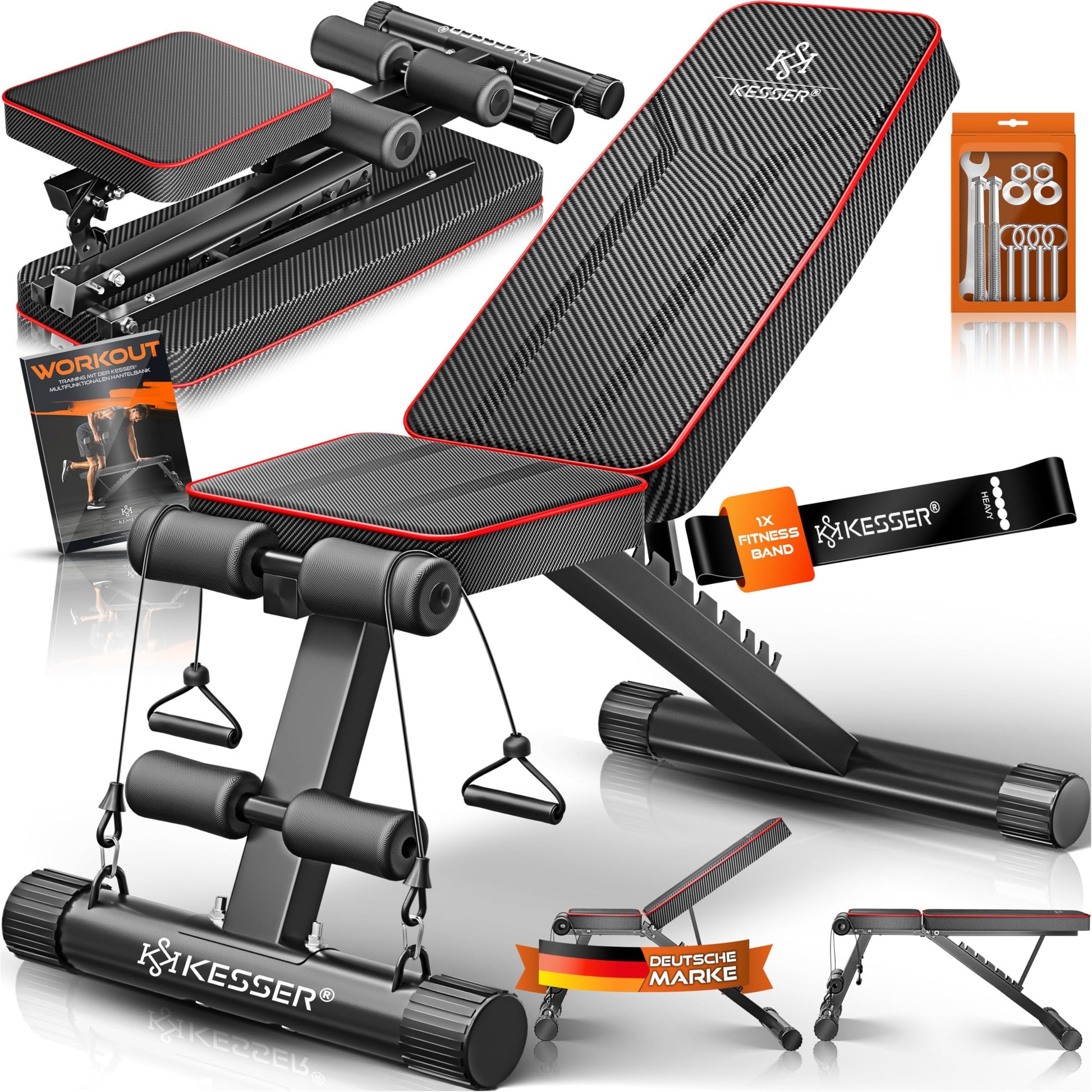 Hantelbank verstellbar Rückenlehne Bankdrücken Krafttraining
