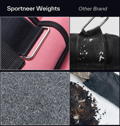 Knöchelgewichte Verstellbar 2er Pack - 0,45-2,25kg pro Knöchel