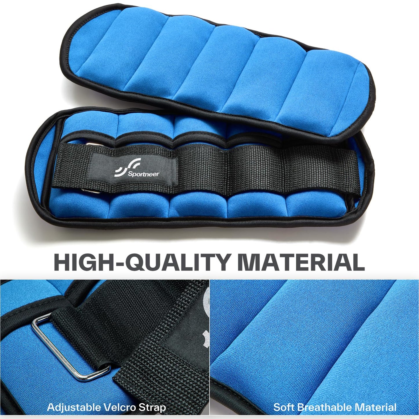 Knöchelgewichte Verstellbar 2er Pack - 0,45-2,25kg pro Knöchel