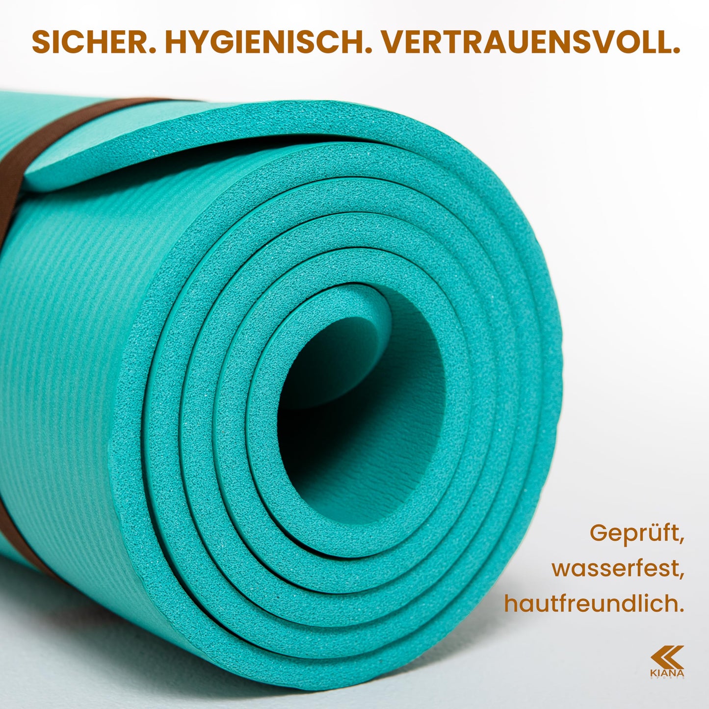 Yogamatte Rutschfest Gelenkschonend - 2 Dicken 1,0 & 1,5 cm NBR