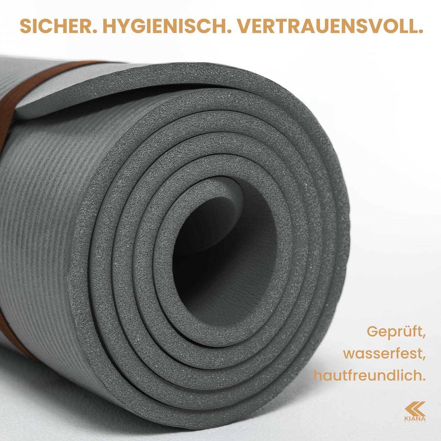 Yogamatte Rutschfest Gelenkschonend - 2 Dicken 1,0 & 1,5 cm NBR